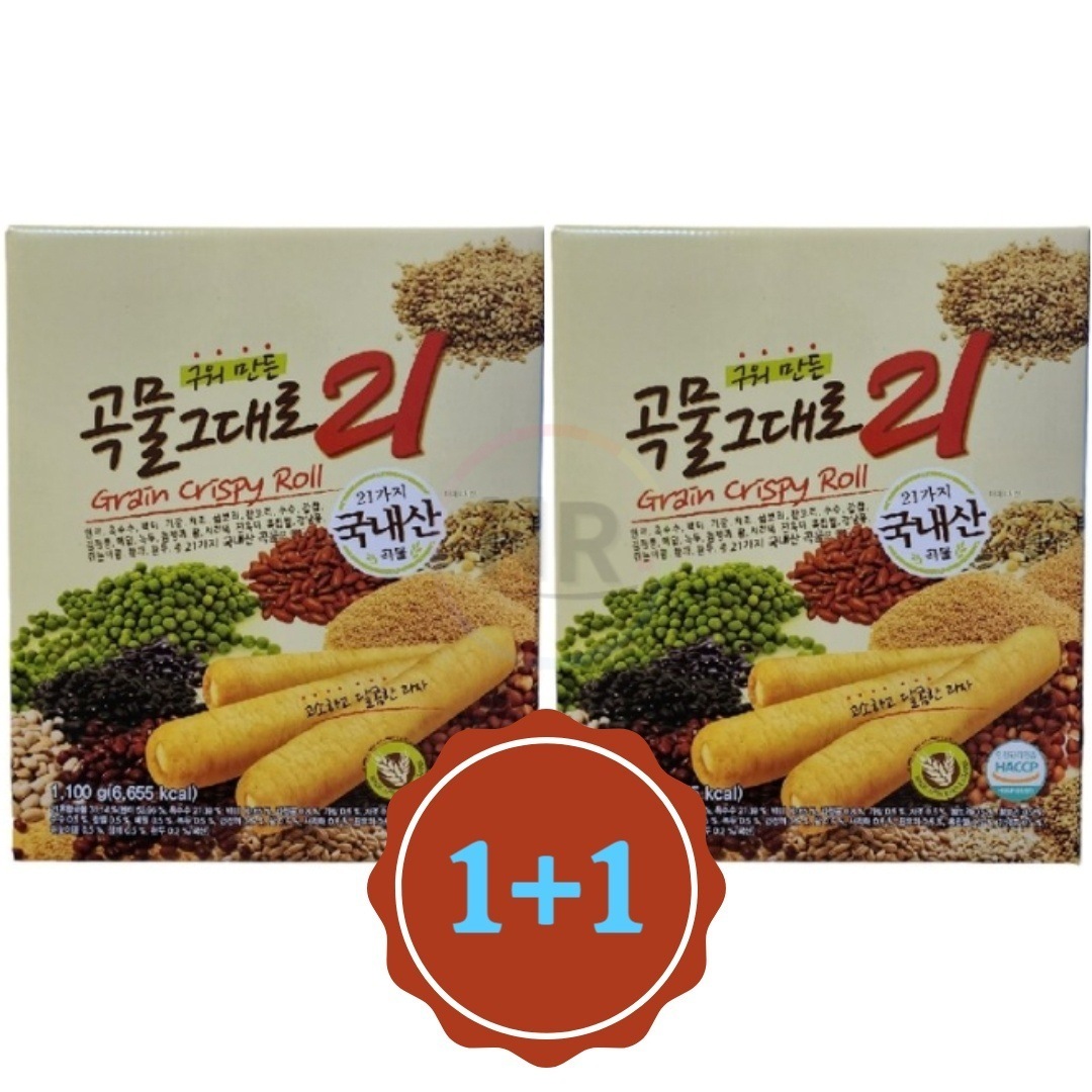 1+1 ギフトセット 焼きたて穀物そのまま21 クリスピーロール菓子 1100g