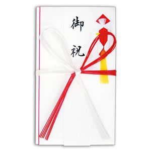 (まとめ) 赤白7本 花結 金封 高級和紙 短冊付 No.2653 1枚 (×40セット)