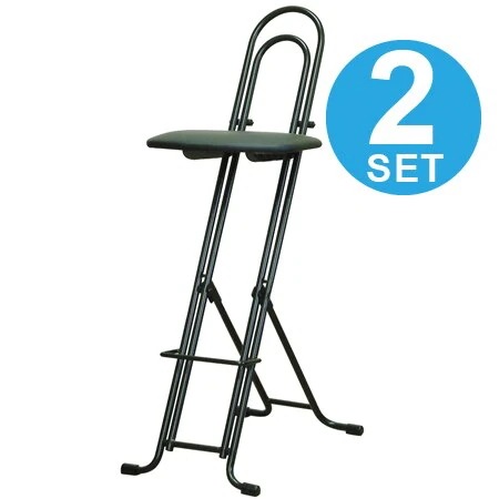 折りたたみ椅子 ジャンボベスト ワークチェア 2脚セット レザーシート