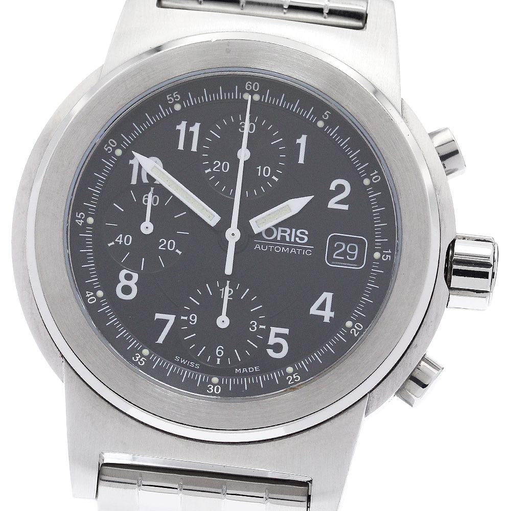 オリス ORIS 7511 ビッグクラウン デイト クロノグラフ 自動巻き メンズ _945871【中古】