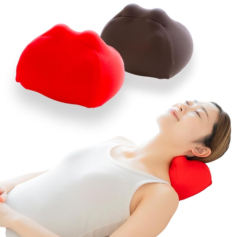 [はくだけ整体] 王様のツボ押し枕 もみ玉がツボにアプローチ 硬め つぼおし 首枕 整体枕 整体クッション ストレートネック スマホ首 ほぐし リフレッシュ 軽量 コンパクト 姿勢の専門家開発 （レッ