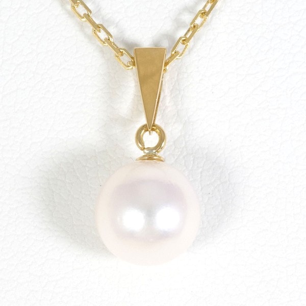 K18 18金 YG イエローゴールド ネックレス パール(真珠) 約40cm ジュエリー 中古