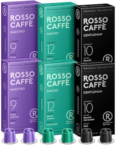他サイト： ロッソカフェ 60杯分 目覚めアソート ネスプレッソ マシン用 互換カプセル Rosso Caffe アルミ コーヒーカプセル 「エクストラ ダーク」（3種×20杯分）ネスプレッソ「オリジナル」 マシの商品画像