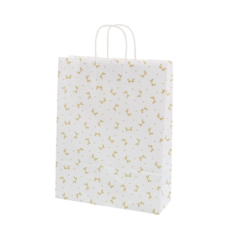 （まとめ買い）シモジマ HEIKO 手提げ紙袋 25チャームバッグ 25CB 2才 ニューリボン 金 50枚 幅320xマチ115x高410mm 003228100 [x3セット] 11,352円