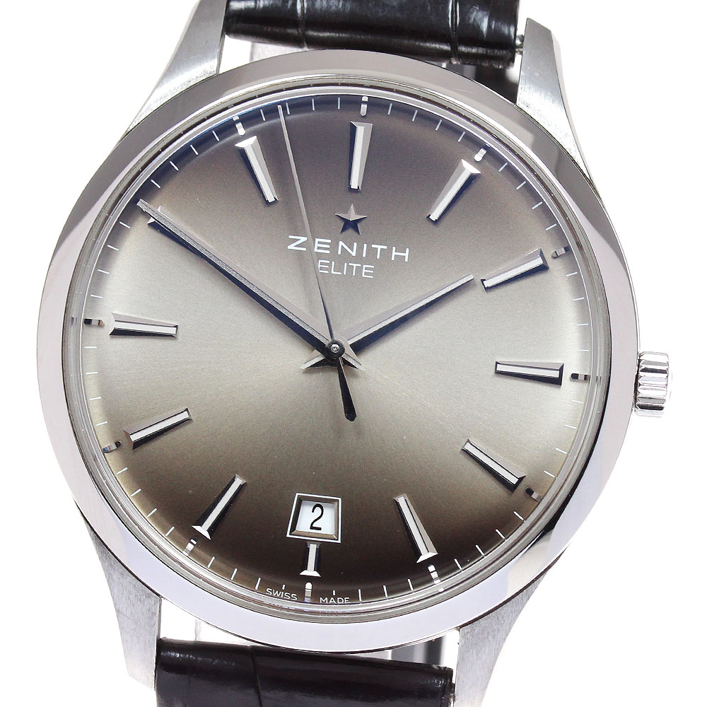 訳あり ゼニス ZENITH 03.2020.670/22.C498 キャプテン エリート デイト 自動巻き メンズ 保証書付き_823367【中古】