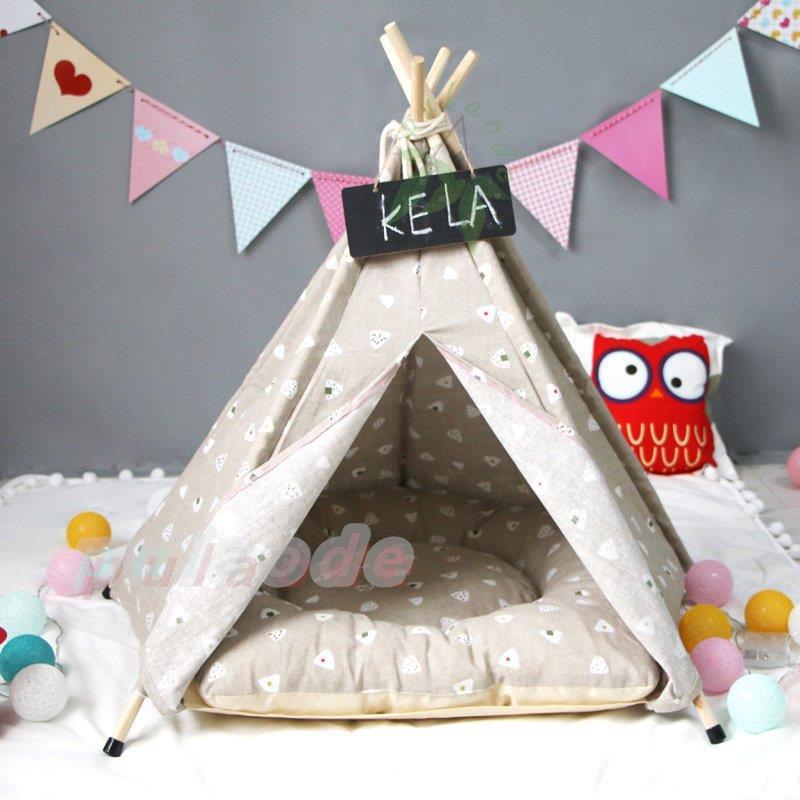 ティピー ペット用ト ペットベッド ペットス ペットト 犬 猫 犬小屋 室内用 ョン付き ティピート ペット用品 レース おしゃれ