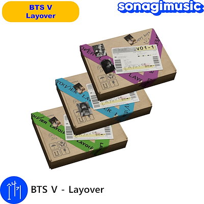 BTS　V　Layover　シールかぶりなし 【 新品未開封　3形態セット】 ② BTS UNBOXING】Layover V Album テテのソロアルバム開封💜 JPFC