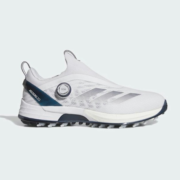 アディダス ゴルフシューズ アディゼロZG ボア 2025年モデル ホワイト/ネイビー/グレー JI0863 25 cm