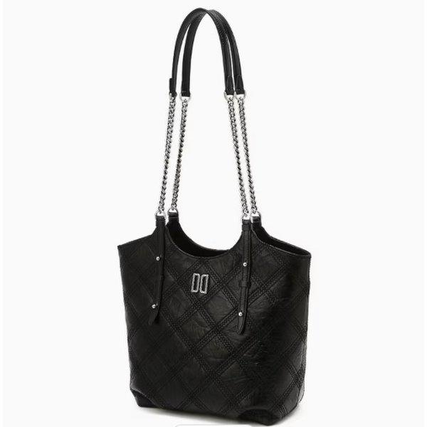 ブラック牛革刺繍ポイントチェーンショルダーバッグ M DCBA6E321BK_s