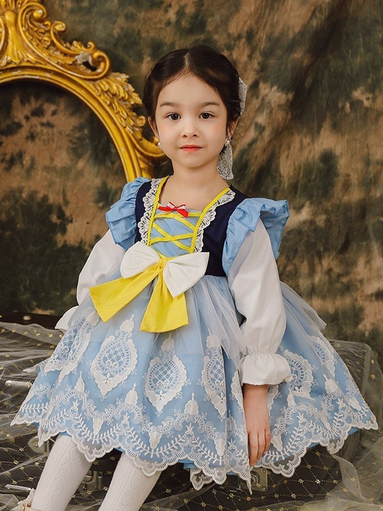 アンナ姫ロリータドレス小中ロリータパフドレス秋服