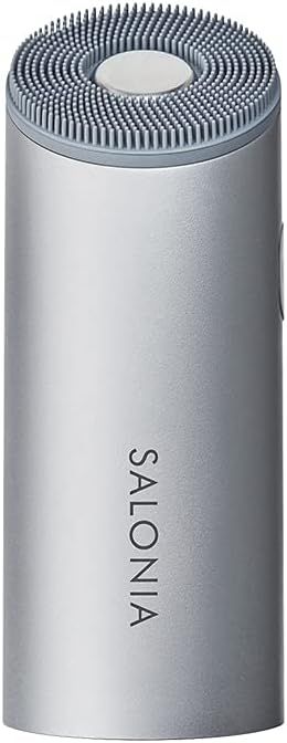 サロニア 洗顔ブラシ イオンフェイシャルブラシ 電動洗顔ブラシ 毛穴洗浄 小鼻 黒ずみ SAL21202SL シルバー