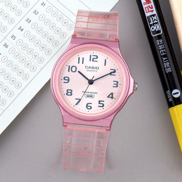 MQ-24S-4B 低騒音透明クリア受験生 修能 男女共用 ウレタン時計 d