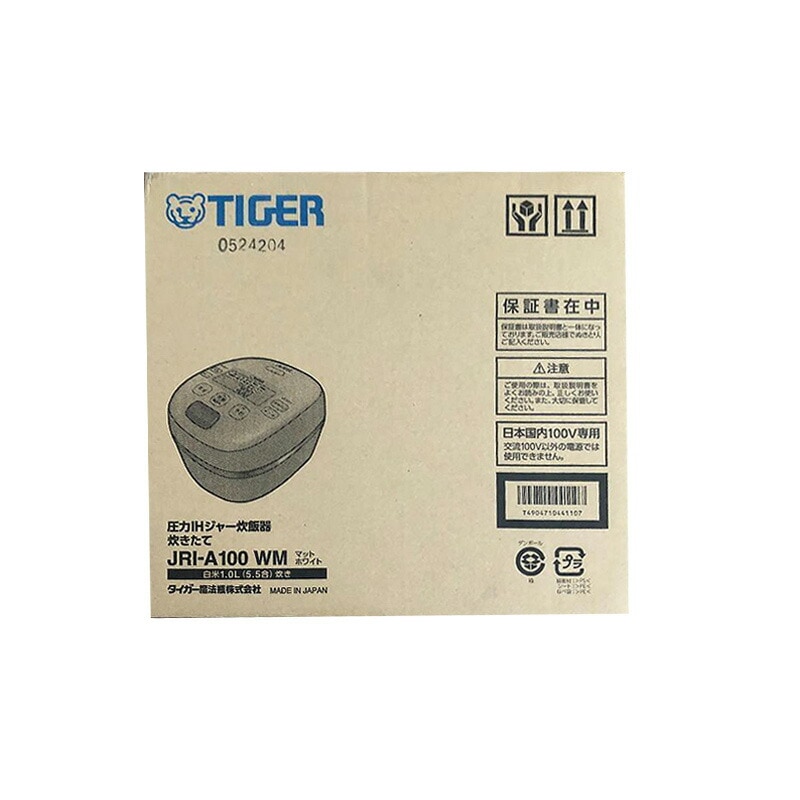 【新品】TIGER タイガー魔法瓶 炊飯器 炊きたて ご泡火炊き JRI-A100-WM マットホワイト