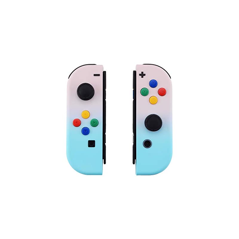 SwitchジョイコンとOLED用ハンドヘルドコントローラーハウジングケース【グラデーションピンク青 5,155円