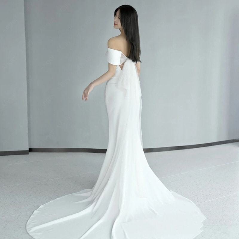 2024新作 パーティードレス 高級感 気質 ワンピース 花嫁ロングドレス 結婚式ワンピース 結婚式 ドレス ウェディングドレス 白 ロングドレス 韓国ファッション76-70