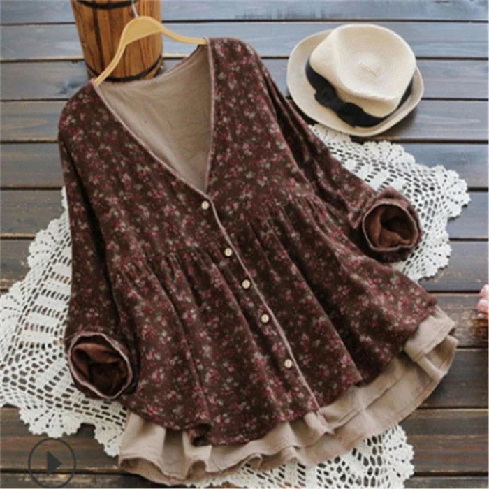 【20点セット】チュニック Tシャツ 綿麻風シャツ レディース 春秋 トップス 花柄 リネンチュニック シャツワンピ 大きいサイズ 着痩せ七分袖 リネンシャツ チュニック レディース トップス シャツ