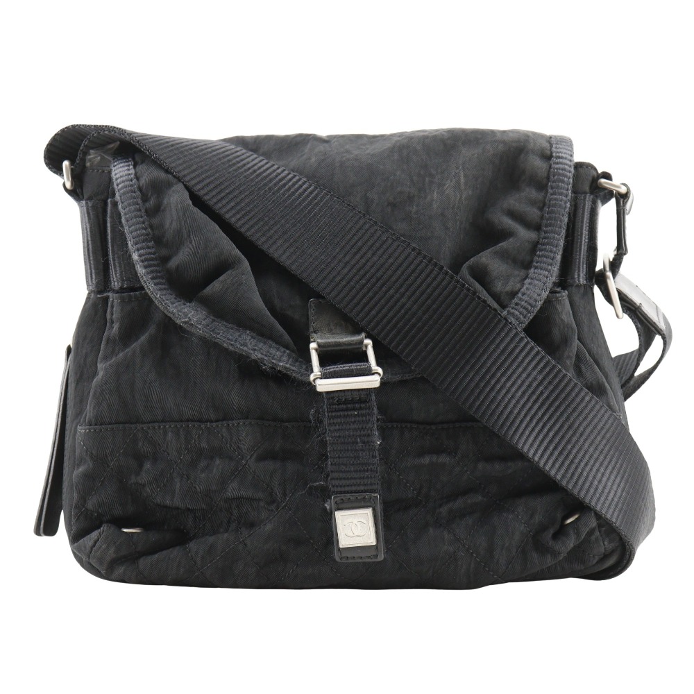 スポーツライン マトラッセ ショルダーバッグ ナイロン 黒 レディース 中古品