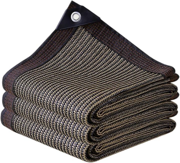 日除け シェード 遮光ネット 屋外 農業 園芸用 紫外線から守る 高密度ポリエチレンシェード ベランダ 窓 カーポート ルーフ ヤード パーティーなどに最適 (コーヒー色, 4Mx6M)