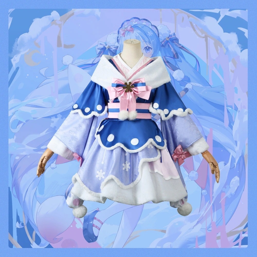 パーティーイベント用品コスチューム一式VOCALOID ロリータセット 仮装 変装 スーツ コスプレ衣装 コスチューム SNOW ハロウィン 雪ミク 初音ミク 2023年新作入荷コスプレ MIKU