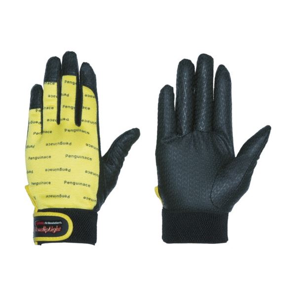 （まとめ）ペンギンエース ノンスリップライト Pパターンマジック LL イエロー 1双[x3]