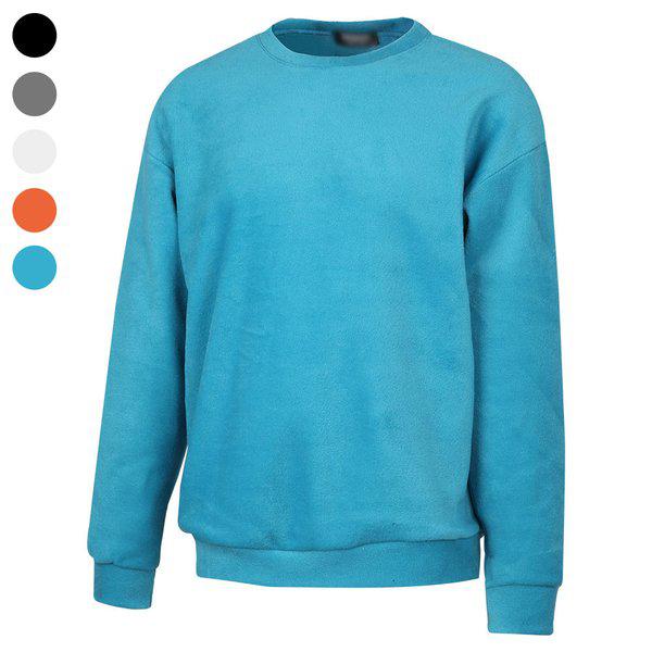 メンズ 季節の変わり目 国内制作フリース スウェットシャツ NE-L-TS-Q010-青緑