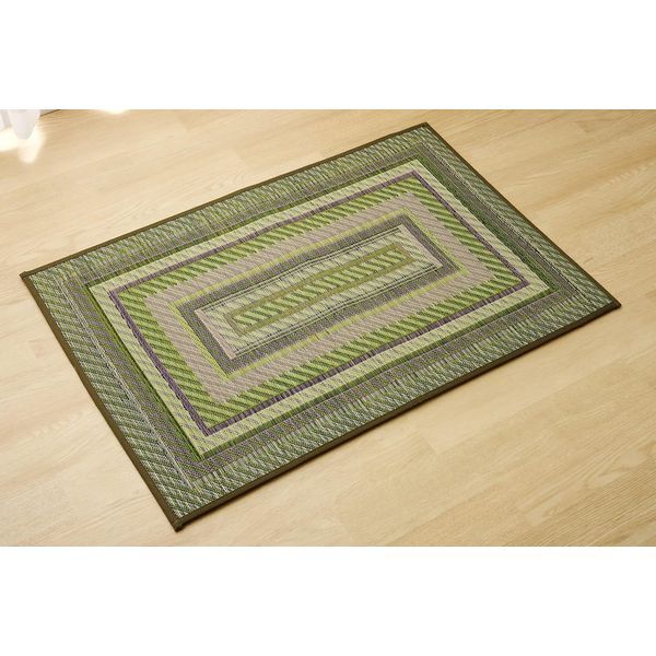 1080240124704 玄関マット 国産い草 『Fグラデーション』グリーン 70×120cm メーカー直送