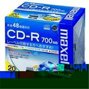 （まとめ）日立マクセル HITACHI CD-R (700MB) CDR700S.WP.S1P20S 20枚(5セット)