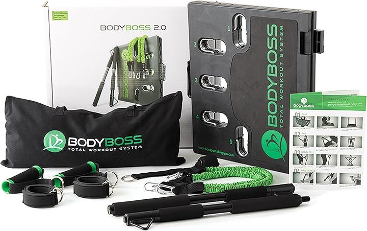 筋トレ 自宅 トレーニング器具 1台で40種目以上のトレーニングを自宅で( グリーン, BODYBOSS 2.0 グリーン)