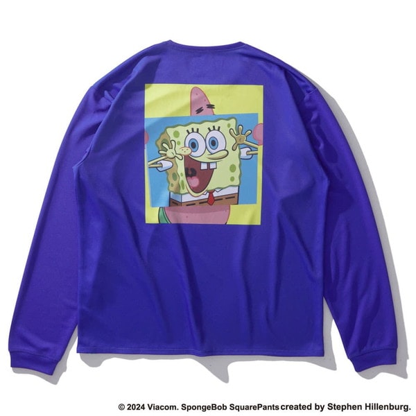 SPALDING スポルディング ロングスリーブTシャツ スポンジ・ボブ ビッグフェイス バスケットボール SMT24144S-5800 長袖