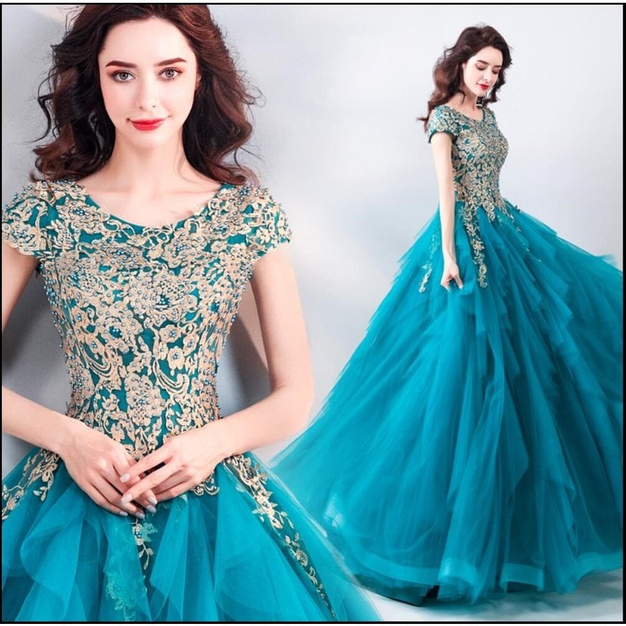 ウエディングドレス ロングドレス カラードレス おしゃれ 上品 マキシ丈ワンピース パーティードレス