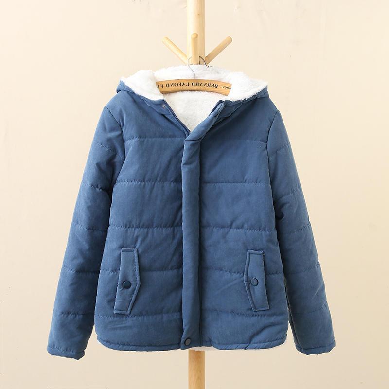 製品 気質 中綿ジャケット レディース 中綿コート ダウンコート 裏起毛 フード付き アウター 無地 カジュアル 体型カバー 可愛い