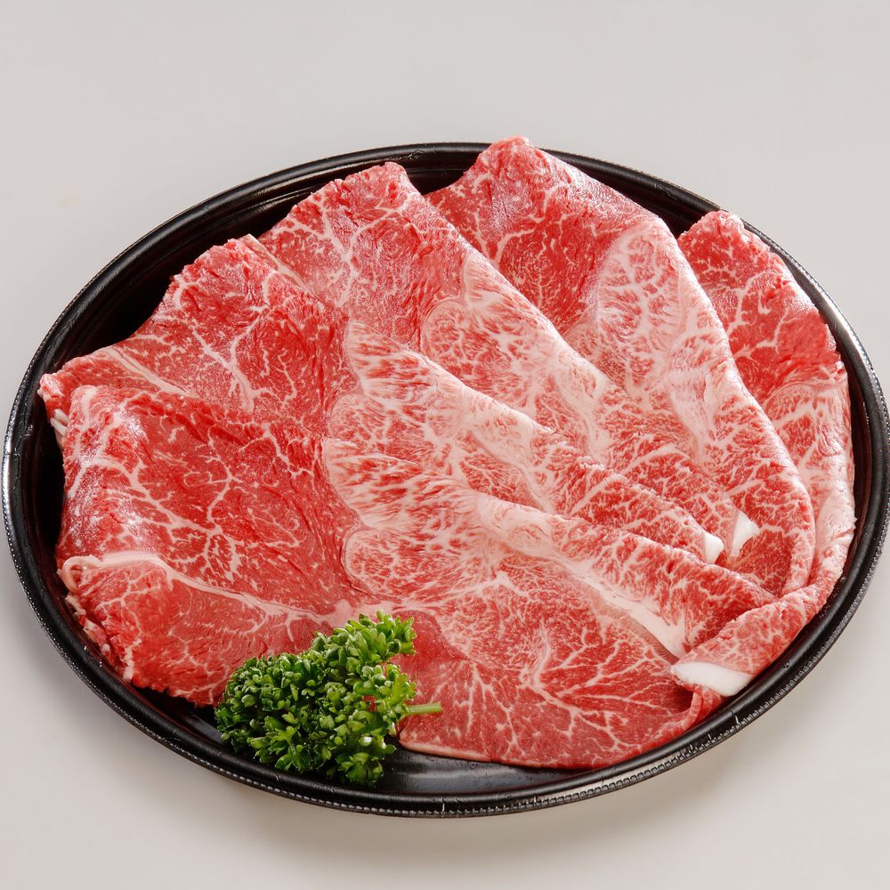 （グルメギフト）九州産黒毛和牛 すきやき用 牛カタ　約350g