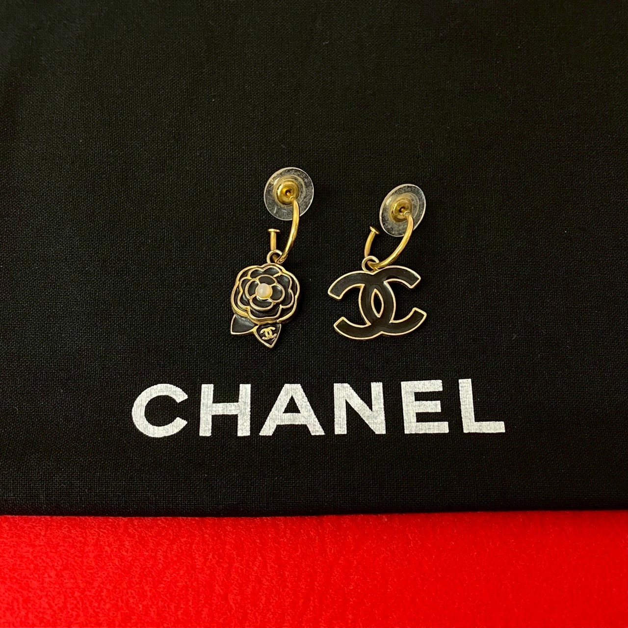 ヴィンテージ カメリア ココマークピアス GP ゴールド 89335