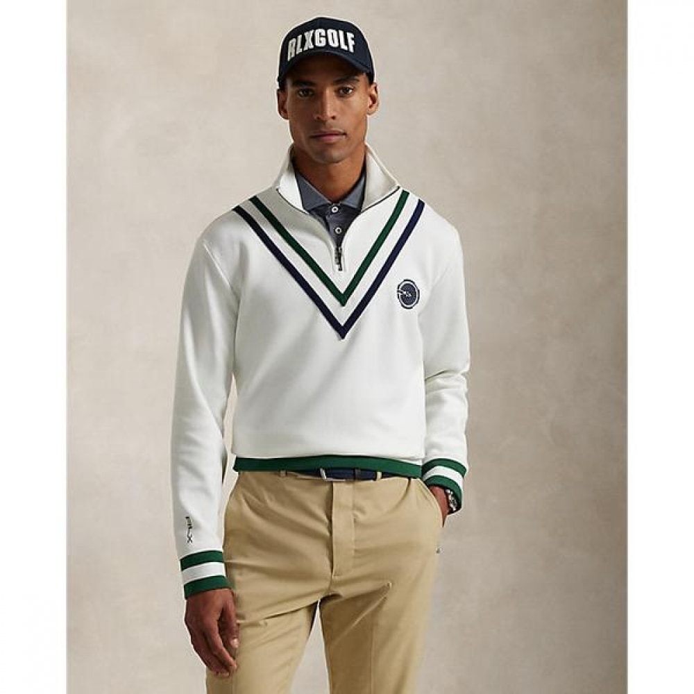 ポロ ゴルフ メンズ ダブルニット クォーター ジップ スウェットシャツ MNXGKNI16820276100