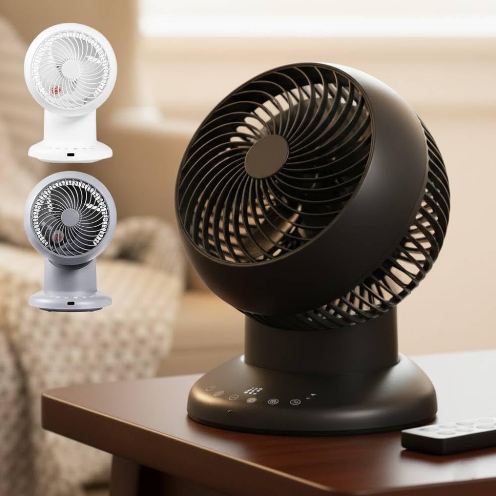 iimono117 サーキュレーター DCモーター【360 強風 節電 分解丸洗い】9段階風量調節 26畳対応 リモコン付き 上下左右 首振り 小型 扇風機 省エネ メモリー機能 換気 空気循環 部