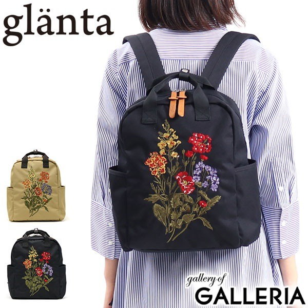 glanta グレンタ リュック　クラシカルブーケ刺繍　花柄 バッグ デイパック