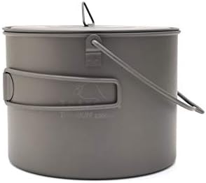 Toaks Toaks キャンプ バーベキュー チタン製 ポット 屋外吊り鍋 750ml・1100ml・1300ml・1600ml・2000ml ハンドル・ 蓋・収納ポーチ付 (POT-1600...