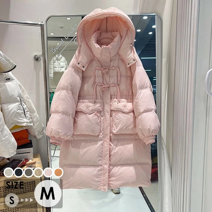 ダウンコート フード付き ベンチコート ミディアム丈 レディース ダウン ロング コート 小柄 アウター ジャケット 冬 ロングダウンコート おしゃれ シンプル 防寒 小さいサイズ 大きいサイズ 柔ら