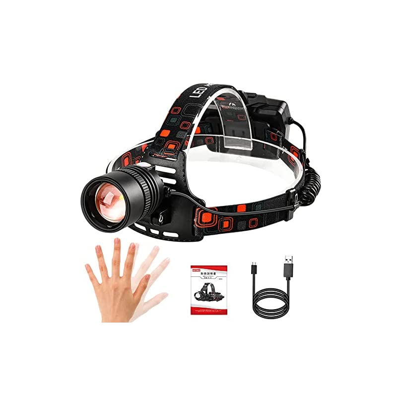 LEDヘッドライト センサー機能 パワーバンク機能 3モード 充電式 90度調節 防災停電災害対策
