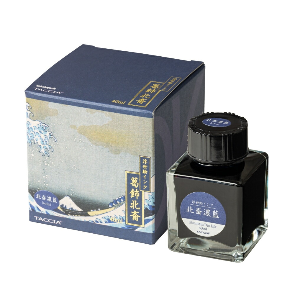 （まとめ買い）TACCIA 万年筆用インク 浮世絵インク 40ml 北斎濃藍 TFPI-WD42-2 [x3]
