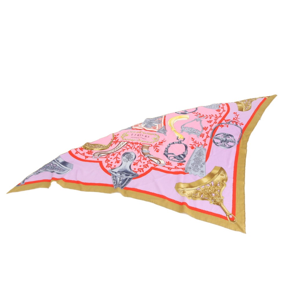 極美品 トライアングル ジェアン ETRIERS 鐙 スカーフ レディース メンズ EUM DN21-3 中古