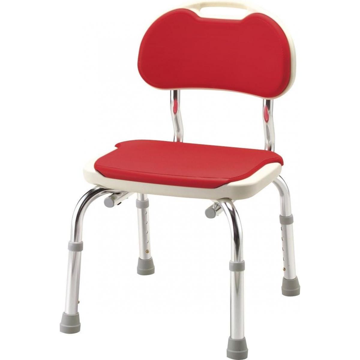 アロン化成 安寿 背付シャワーベンチ レッド CPE-N 背もたれなし コンパクト 風呂椅子 風呂いす 介護 介護用品 介助 風呂 シャワー