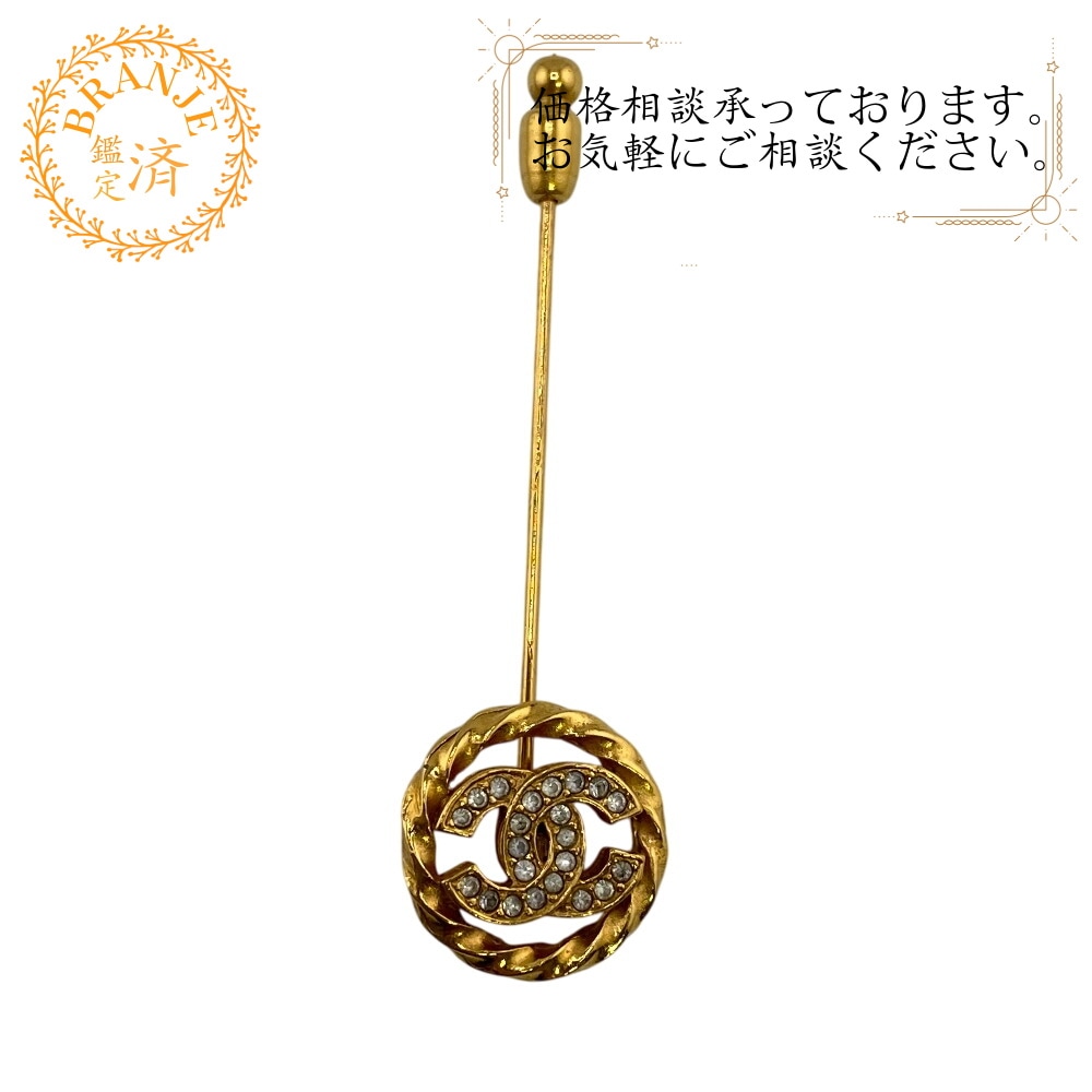 ピンブローチ ヴィンテージ 1058 ココマーク メタル ブローチ ゴールド ブランド