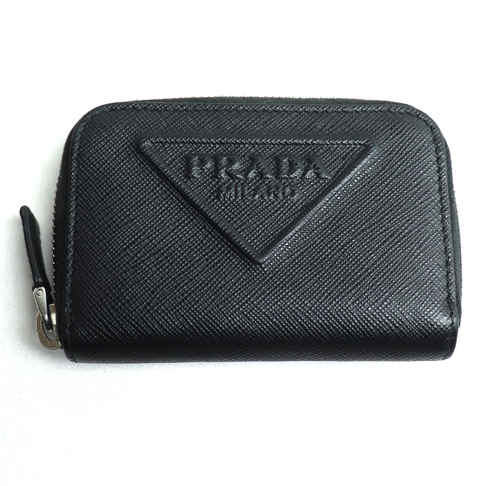 PRADA プラダ サフィアーノエンボス コインケース ブラック 2MM003 2DIQ F0002 レディース 中古