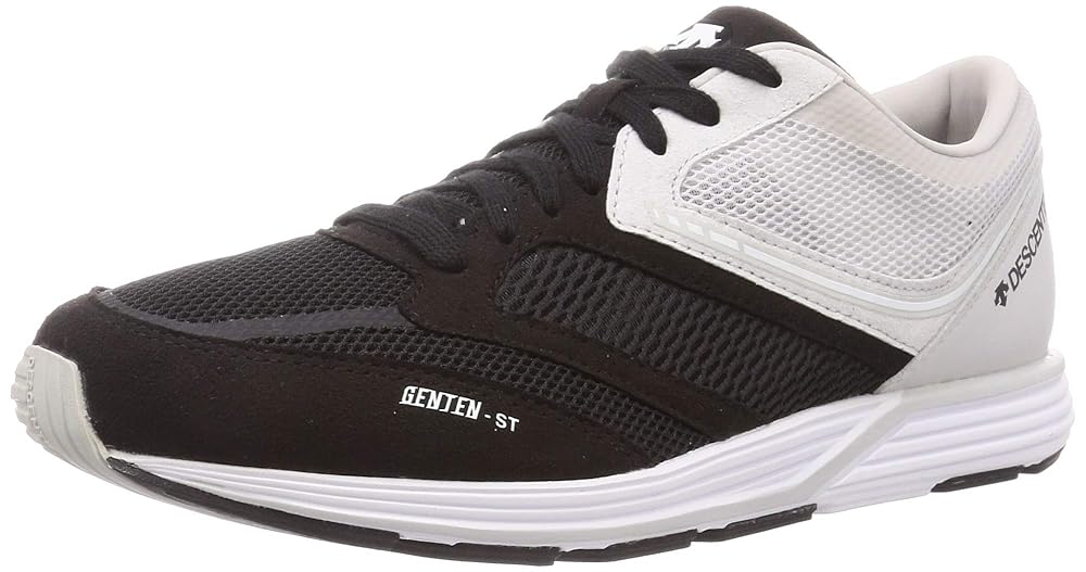 [デサント] ランニングシューズ GENTEN-ST スポーツシューズ 幅広 運動靴 ブラックホワイト 22.5 cm