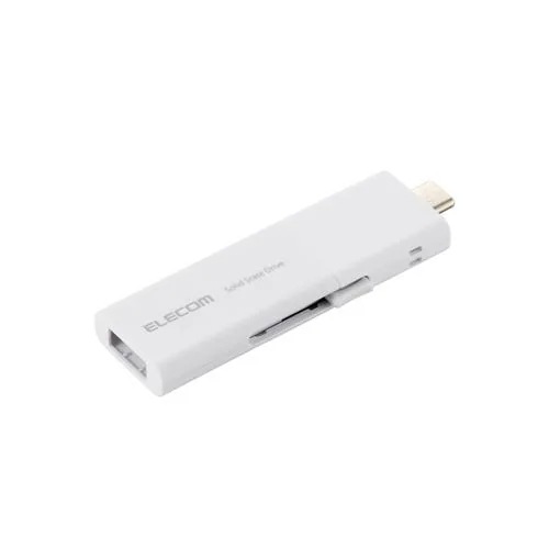 エレコム ESD-EWB0250GWHR 外付けポータブルSSD 250GB USB Type-C USB-A対応 ホワイト 5,054円