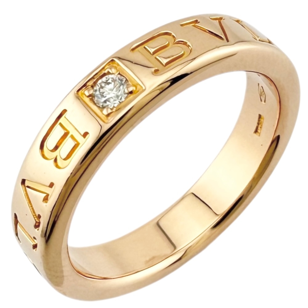 ブルガリ ブルガリブルガリ リング 指輪 10.5号 18金 K18ピンクゴールド ダイヤモンド BVLGARI 中古 美品