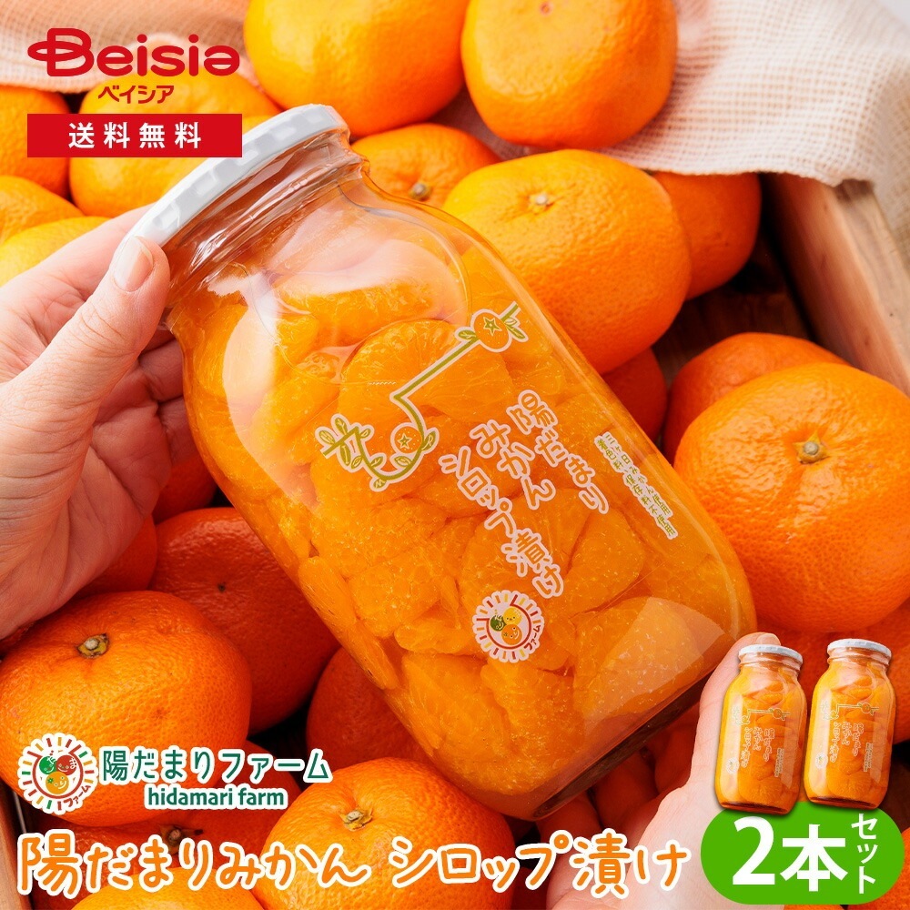 陽だまりファーム 青島みかんシロップ漬け ビン詰900g 2本セット