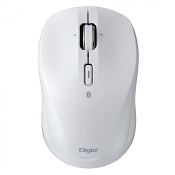 ナカバヤシ　高速スク小型BT静音3ボタンBlueLEDマウス/ホワイト　MUS-BKT163W