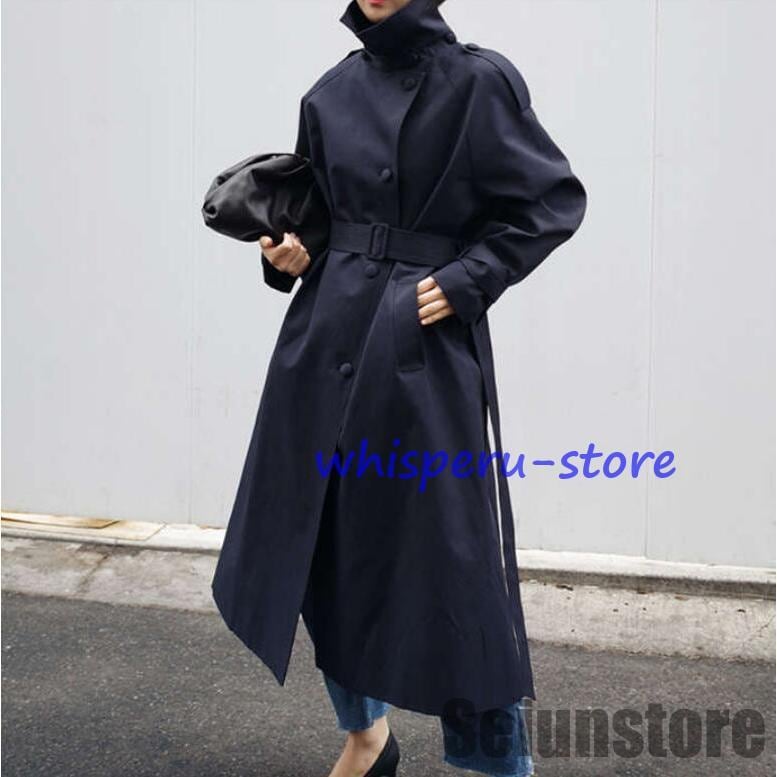 レンチコート レディース スプリングコート ロングコート ビジネス フォーマル コットン 結婚式 入園式 入学式 卒園式 卒業式 通勤 OL 就職 春 秋